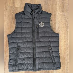 Abercombie And Fitch Navy Blue Puffer Vest Sz L